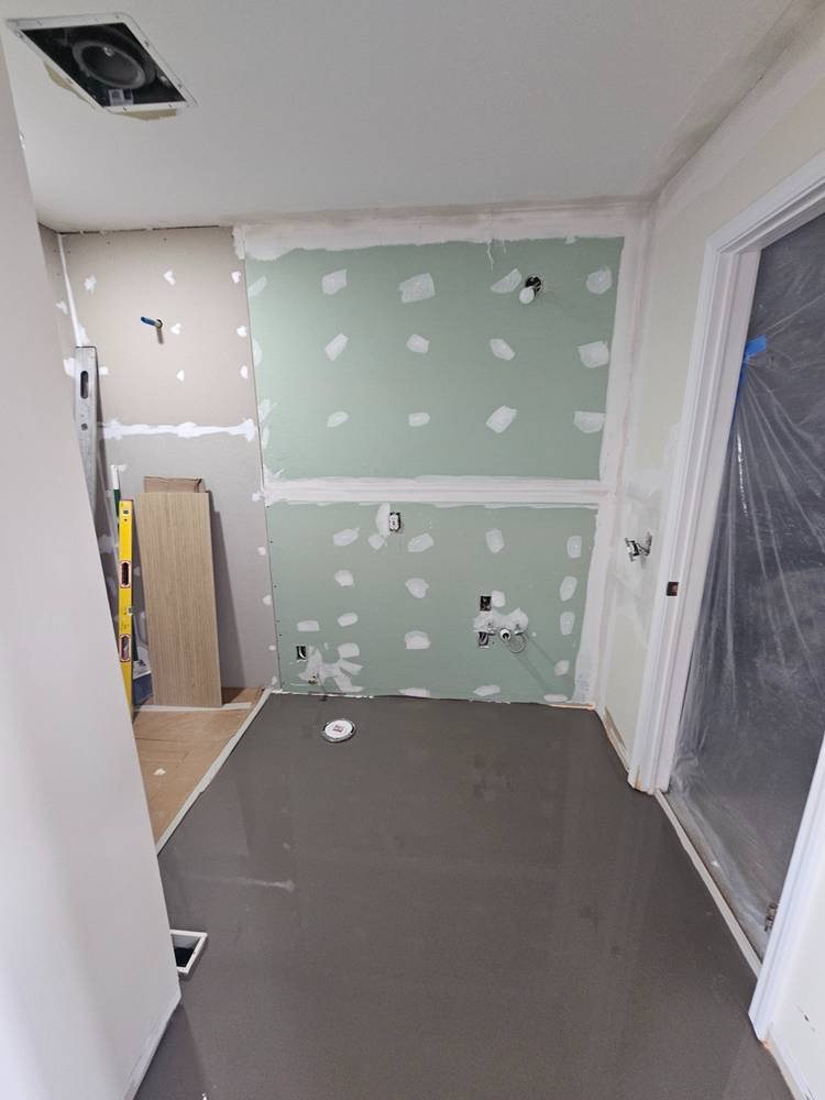 Shower floor concrete bed β bathroom remodel Barrington IL